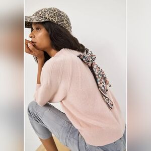 By Anthropologie Liora Tie Back Sweater, GUC, Size S